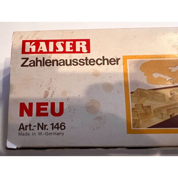 Vintage Kaiser Zahlenausstecher Cookie Cutter 3.5" Numbers, West Germany - Picture 7 of 9